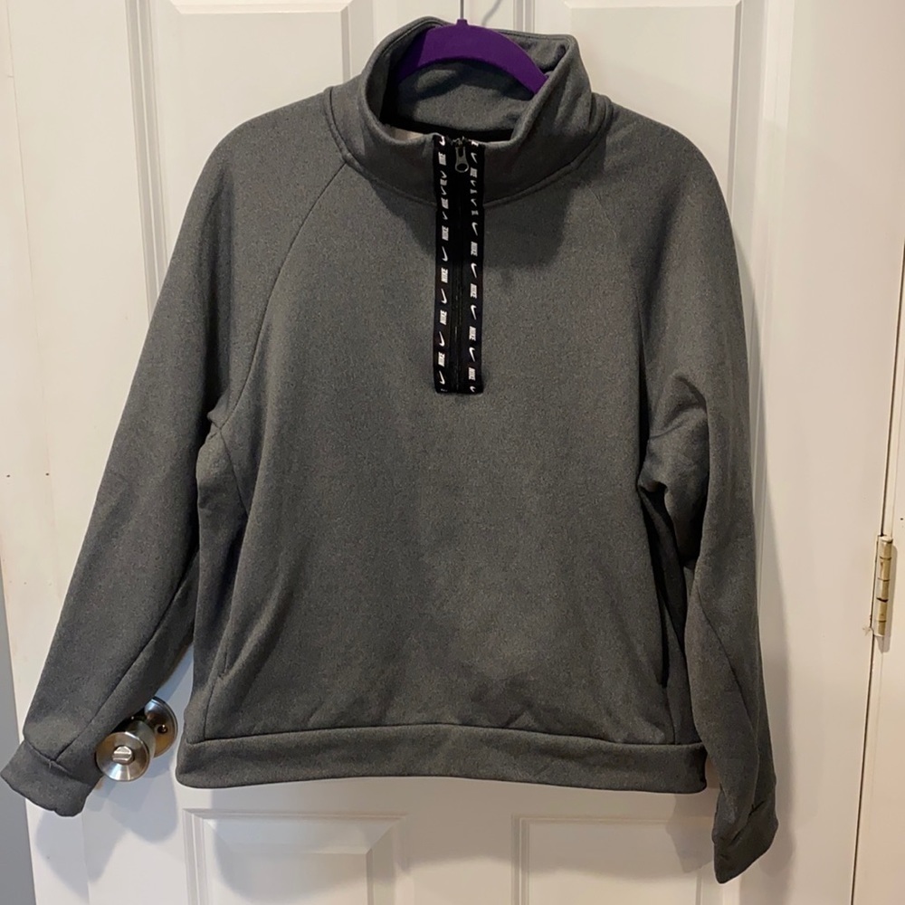 Nike Oversized 1/4 Zip Logo Pullover EUC
